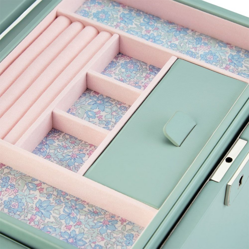 WOLF x Liberty Green Julia Print Large Jewellery Box