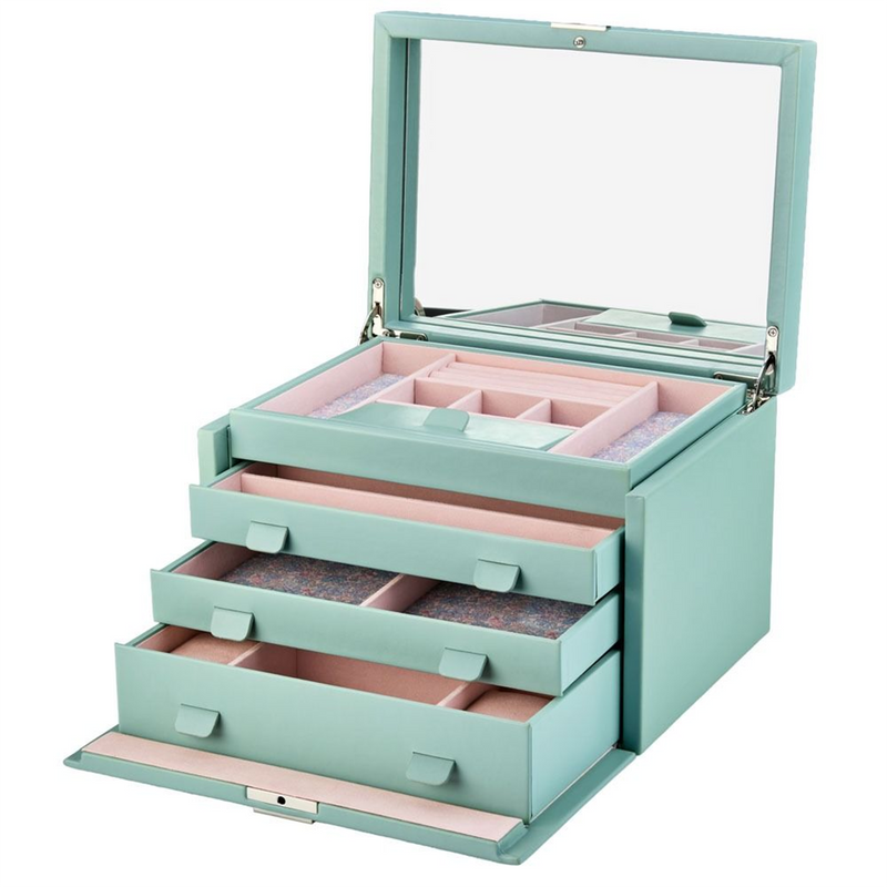 WOLF x Liberty Green Julia Print Large Jewellery Box