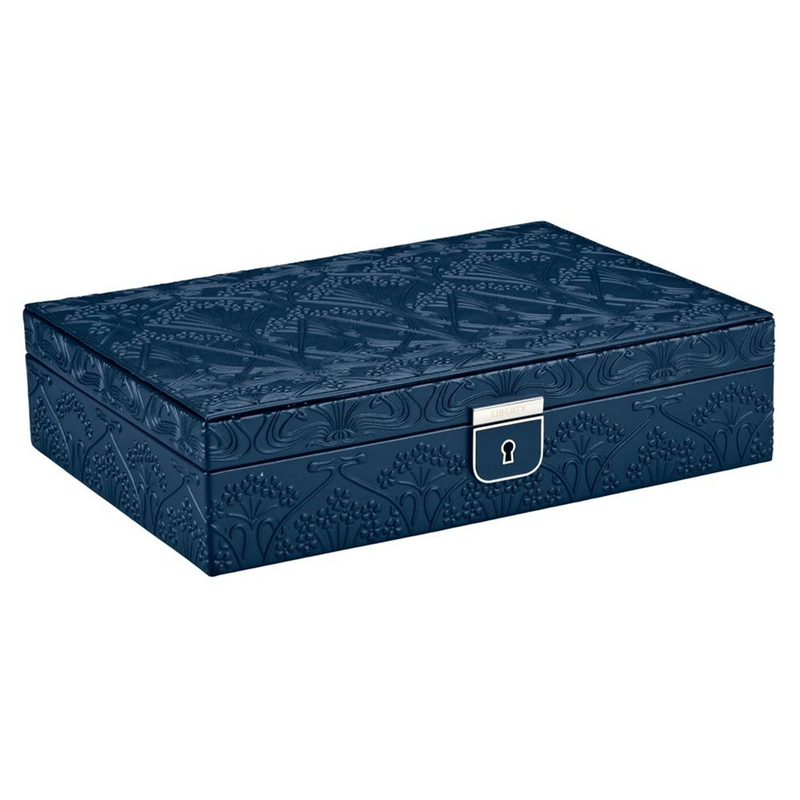 WOLF x Liberty Blue Ianthe Medium Jewellery Box