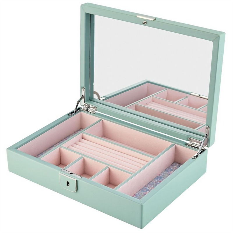 WOLF x Liberty Green Julia Print Medium Jewellery Box