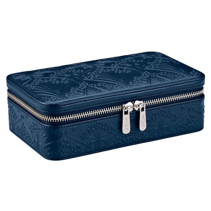 WOLF x Liberty Blue Ianthe Medium Zip Jewellery Case