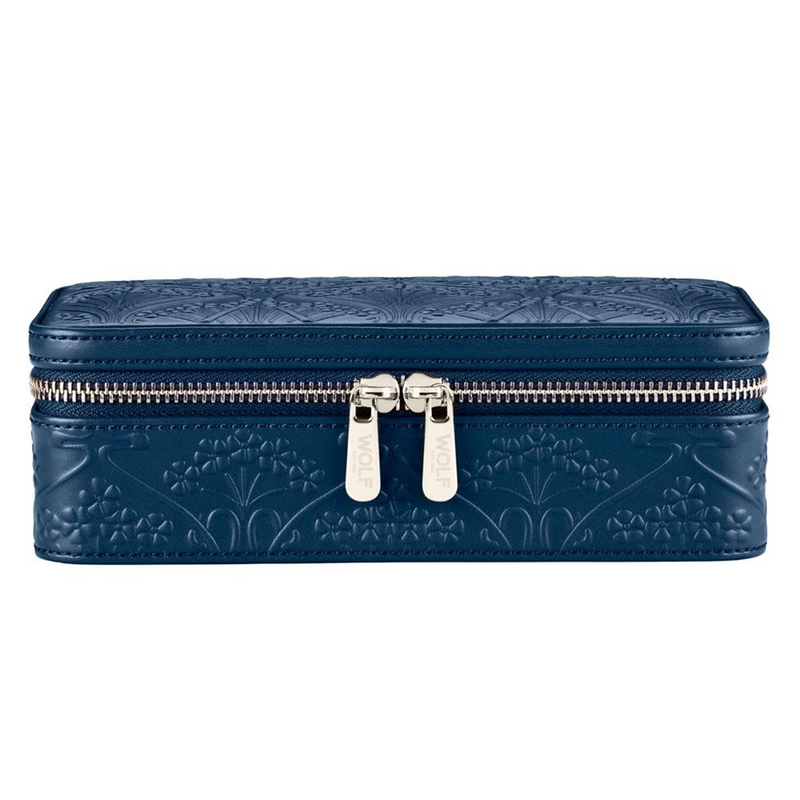WOLF x Liberty Blue Ianthe Medium Zip Jewellery Case