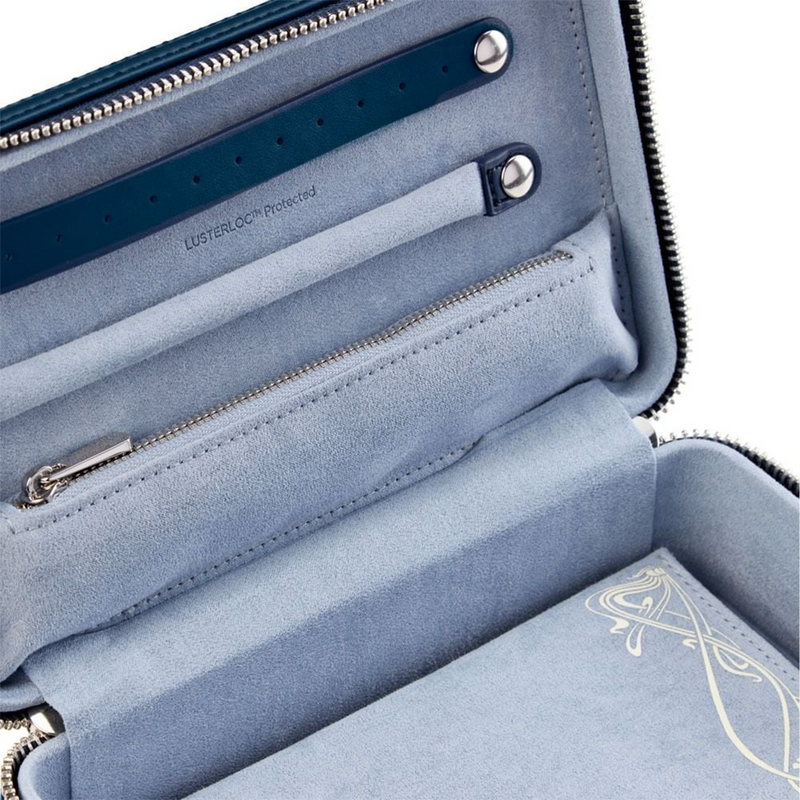 WOLF x Liberty Blue Ianthe Medium Zip Jewellery Case