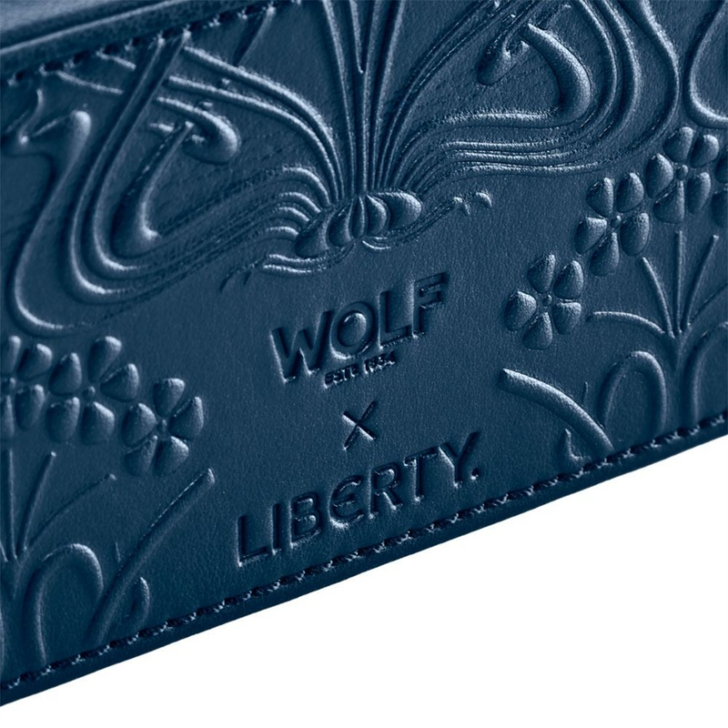 WOLF x Liberty Blue Ianthe Medium Zip Jewellery Case