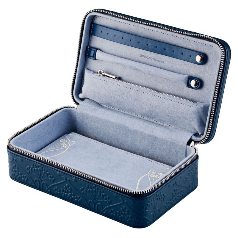 WOLF x Liberty Blue Ianthe Medium Zip Jewellery Case