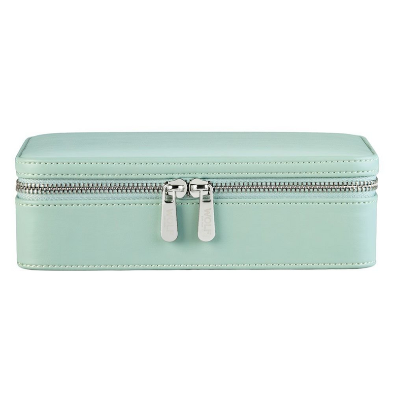 WOLF x Liberty Green Julia Print Medium Zip Jewellery Case
