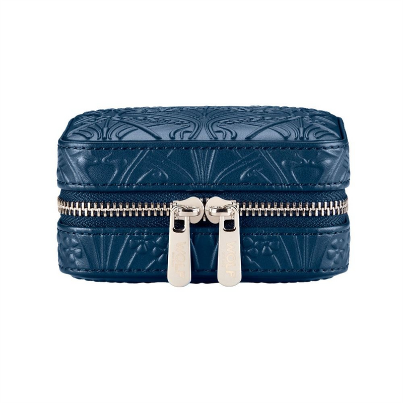 WOLF x Liberty Blue Ianthe Small Zip Jewellery Case