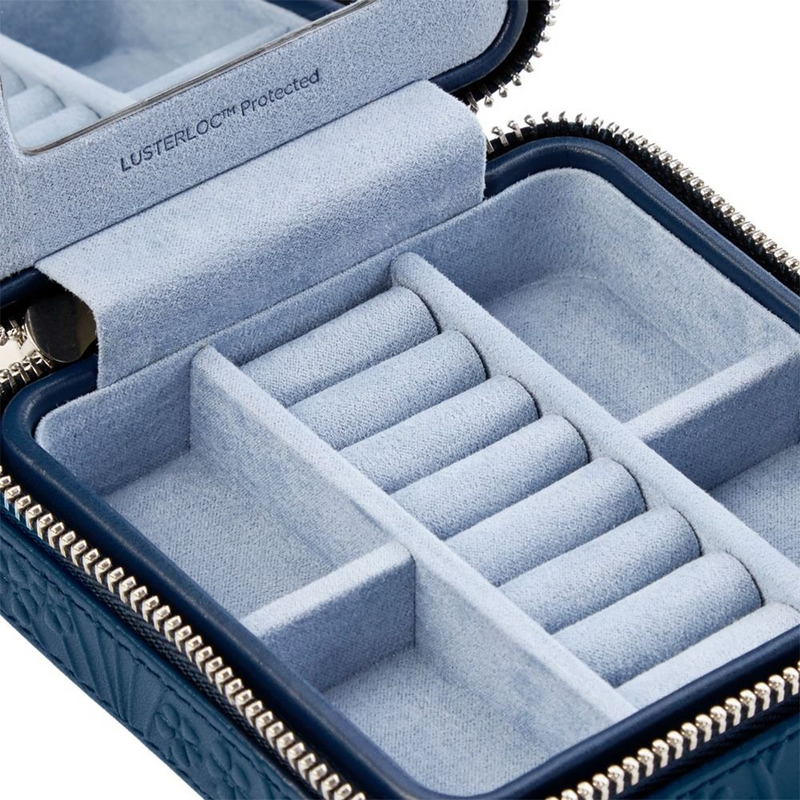WOLF x Liberty Blue Ianthe Small Zip Jewellery Case