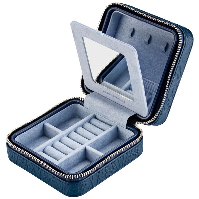 WOLF x Liberty Blue Ianthe Small Zip Jewellery Case
