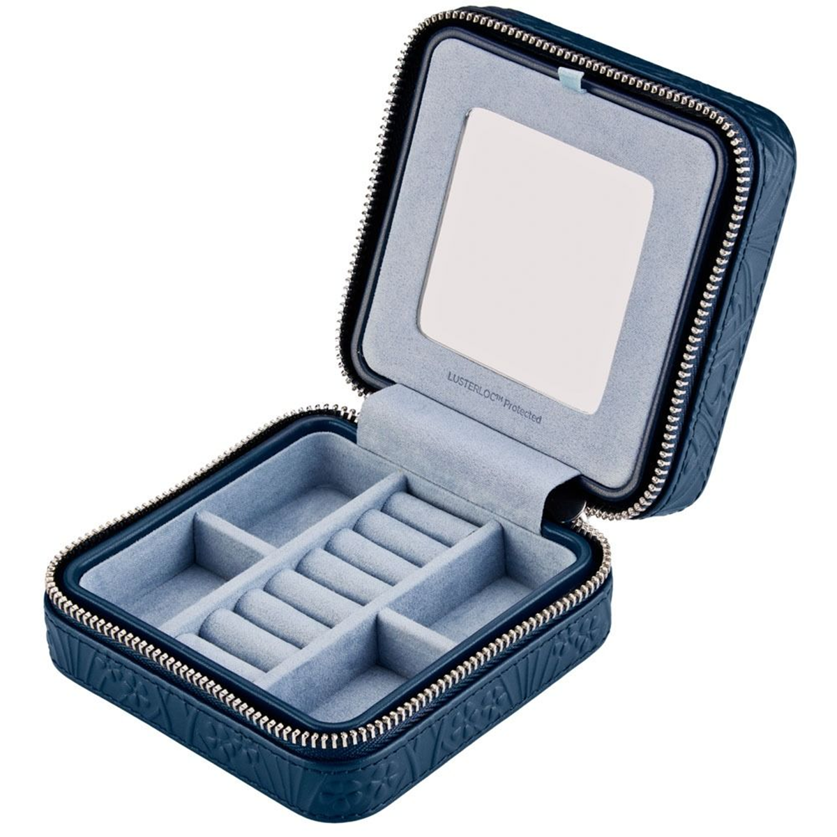 WOLF x Liberty Blue Ianthe Small Zip Jewellery Case