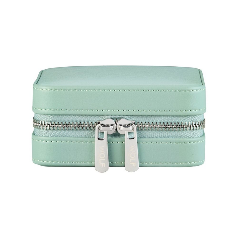 WOLF x Liberty Green Julia Print Small Zip Jewellery Case