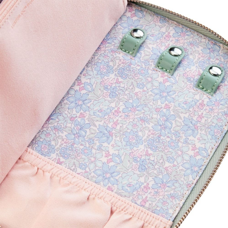 WOLF x Liberty Green Julia Print Travel Jewellery Portfolio
