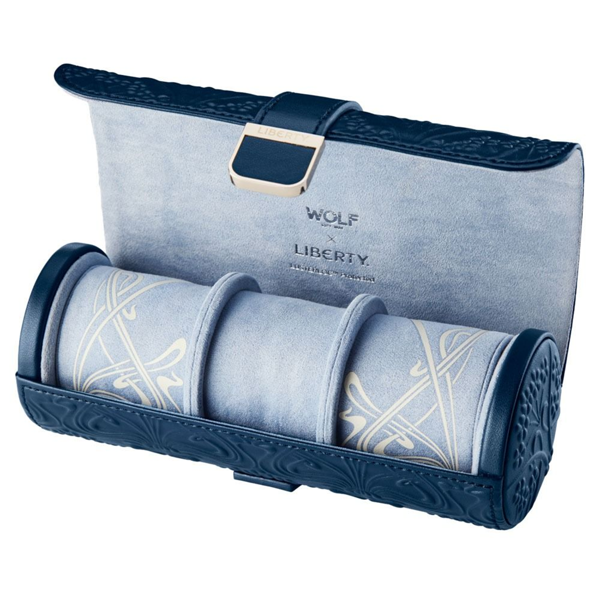 WOLF x Liberty Blue Ianthe Triple Watch Roll
