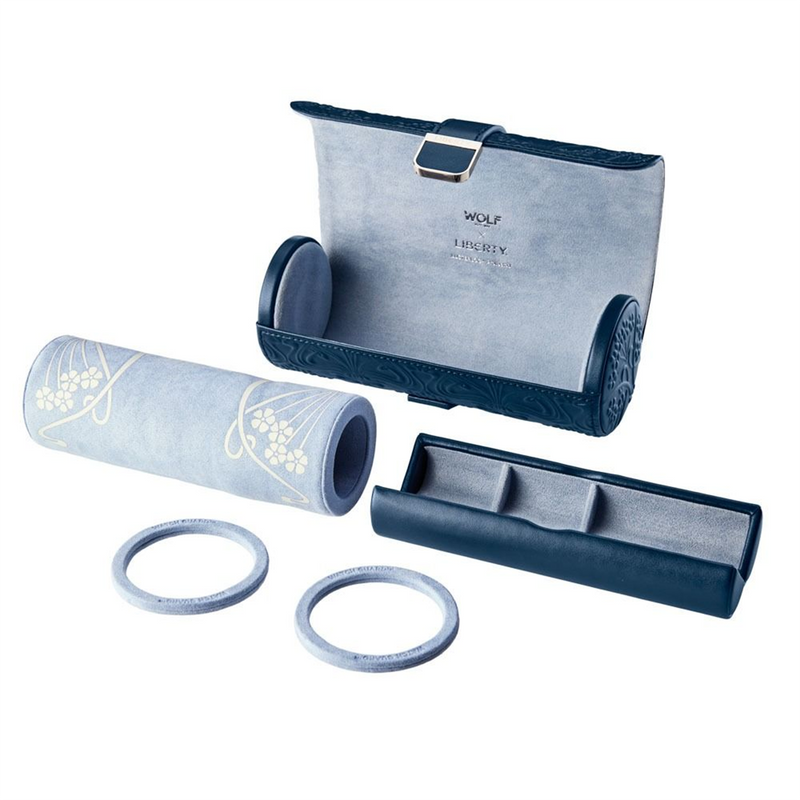WOLF x Liberty Blue Ianthe Triple Watch Roll
