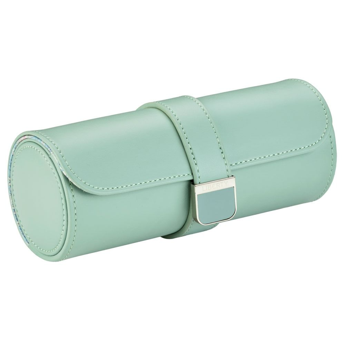WOLF x Liberty Green Julia Print Triple Watch Roll