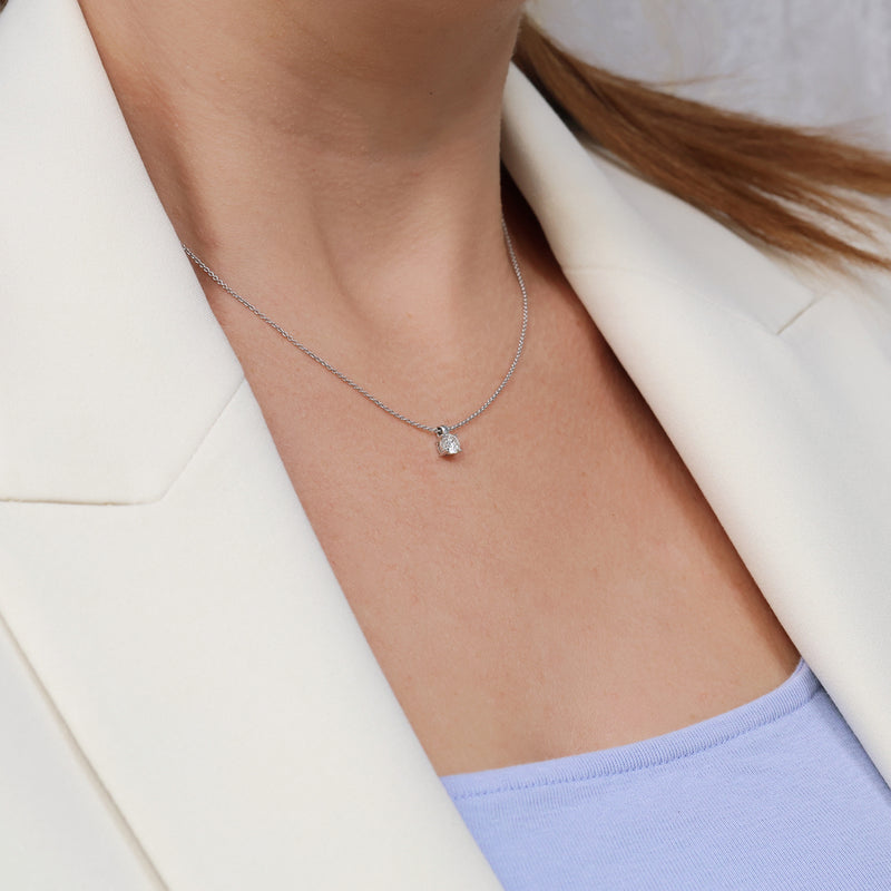 Berry's 18ct White Gold 0.40 Carat Diamond Single Stone Pendant - Berry's Jewellers