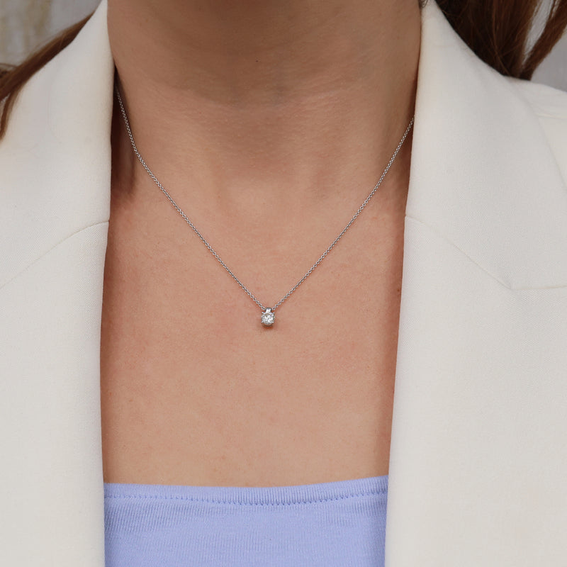 Berry's 18ct White Gold 0.40 Carat Diamond Single Stone Pendant - Berry's Jewellers