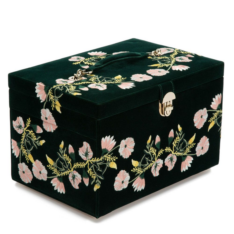 Zoe Forest Green Large Jewellery Box