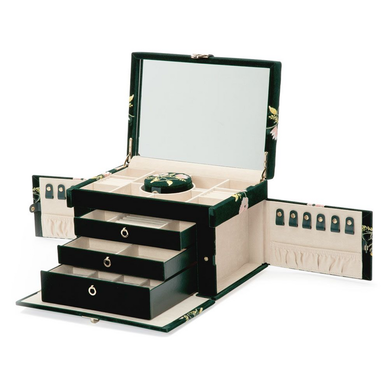 Zoe Forest Green Large Jewellery Box