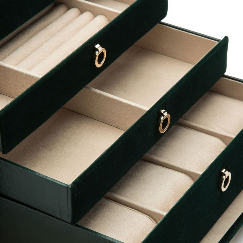 Zoe Forest Green Large Jewellery Box