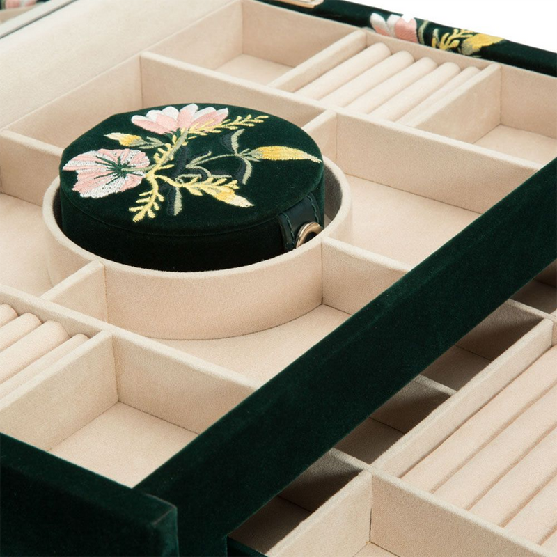Zoe Forest Green Large Jewellery Box