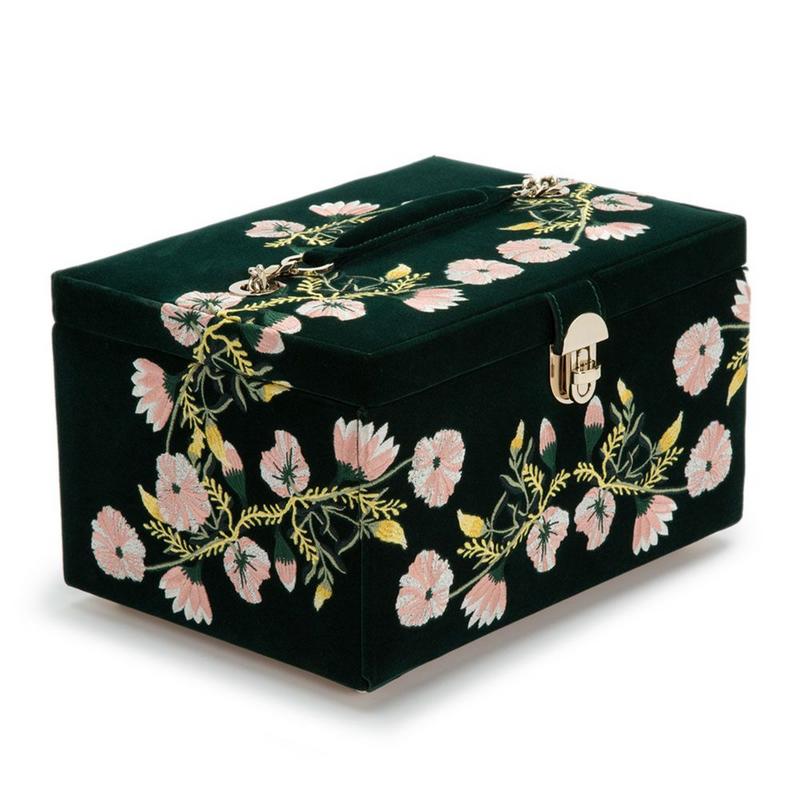 Zoe Forest Green Medium Jewellery Box