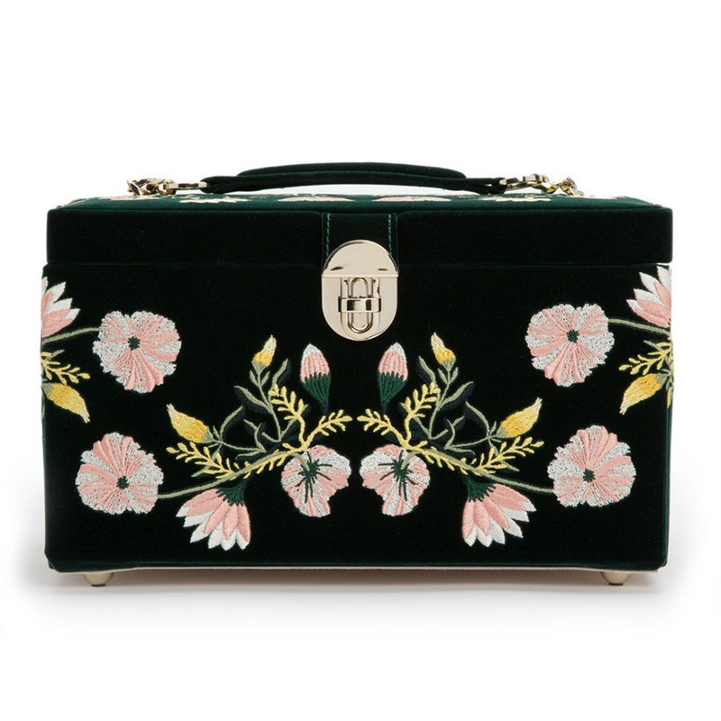 Zoe Forest Green Medium Jewellery Box