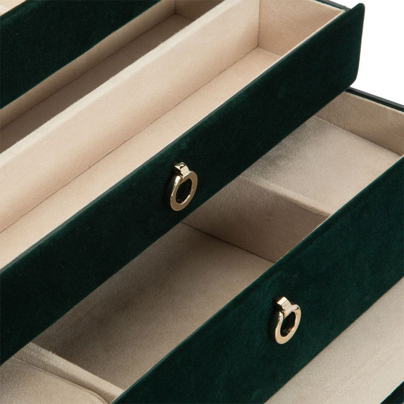 Zoe Forest Green Medium Jewellery Box