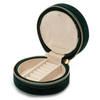 Zoe Forest Green Round Travel Jewellery Case