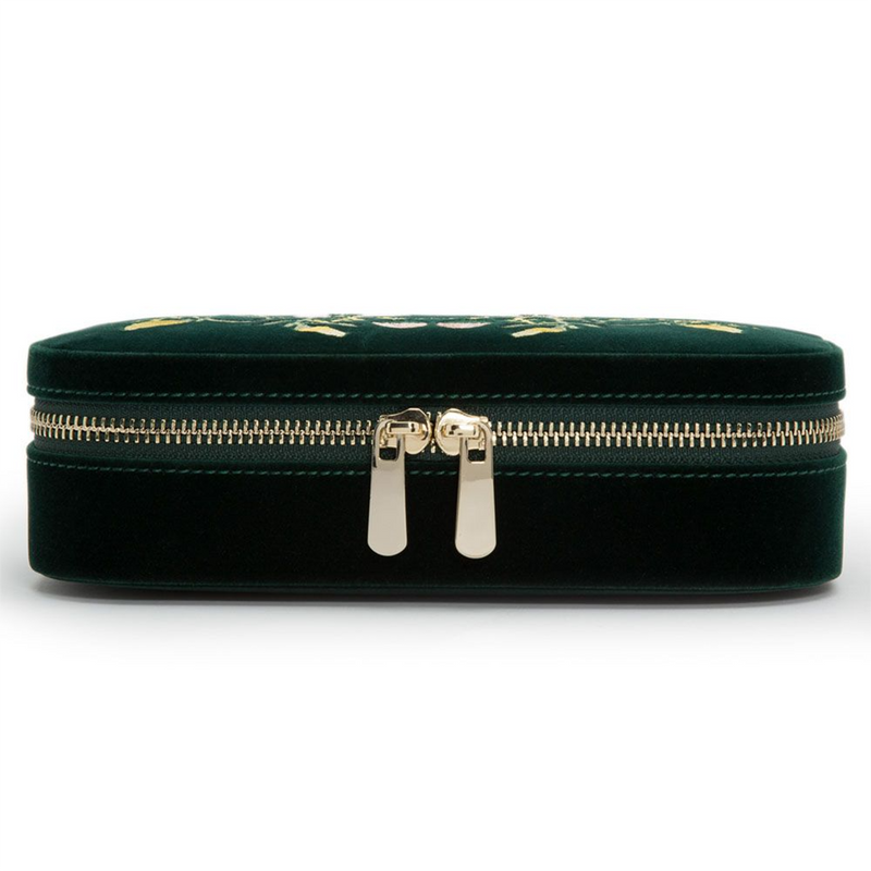 Zoe Forest Green Travel Jewellery Case