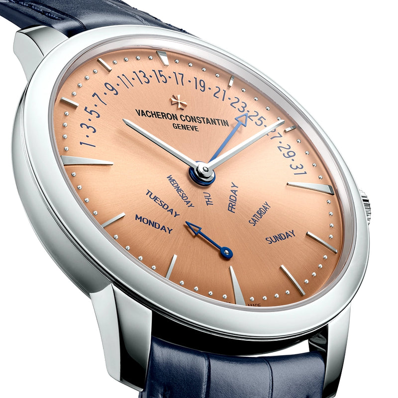 Vacheron Constantin Patrimony Retrograde Day-Date 42.5mm Platinum Strap Watch - Berry's Jewellers