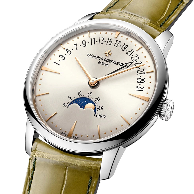 Vacheron Constantin Patrimony Moonphase Retrograde 42.5mm 18ct White Gold Watch - Berry's Jewellers