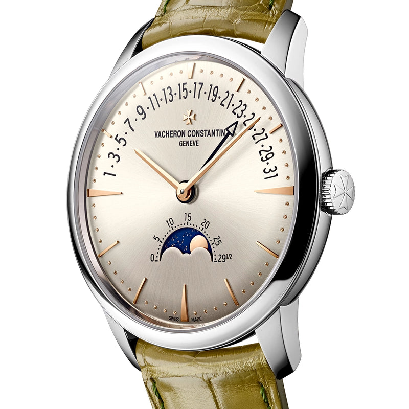 Vacheron Constantin Patrimony Moonphase Retrograde 42.5mm 18ct White Gold Watch - Berry's Jewellers