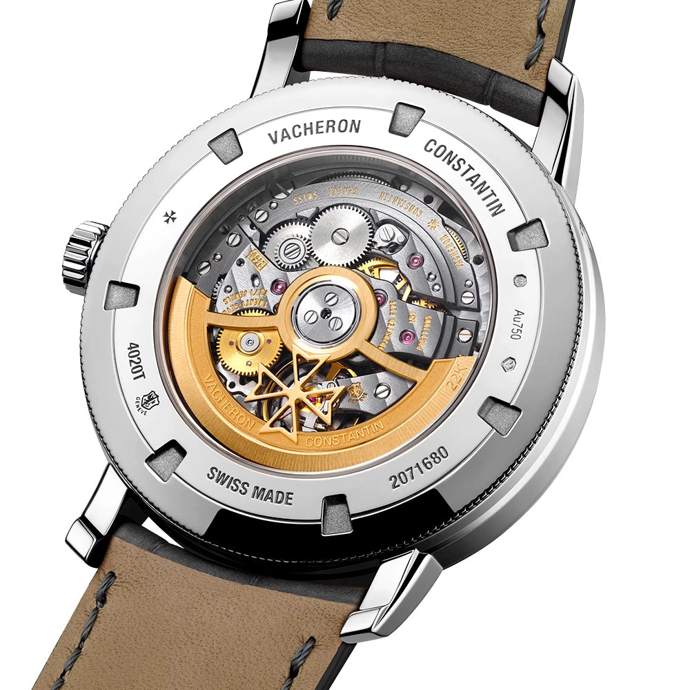 Vacheron Constantin Traditionnelle Complete Calendar Openface 18ct White Gold Strap Watch - Berry's Jewellers