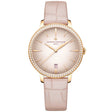 Vacheron Constantin Patrimony Self-Winding 36.5mm 18ct Pink Gold Diamond Bezel Strap Watch - Berry's Jewellers
