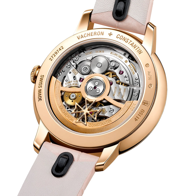 Vacheron Constantin Patrimony Self-Winding 36.5mm 18ct Pink Gold Diamond Bezel Strap Watch - Berry's Jewellers