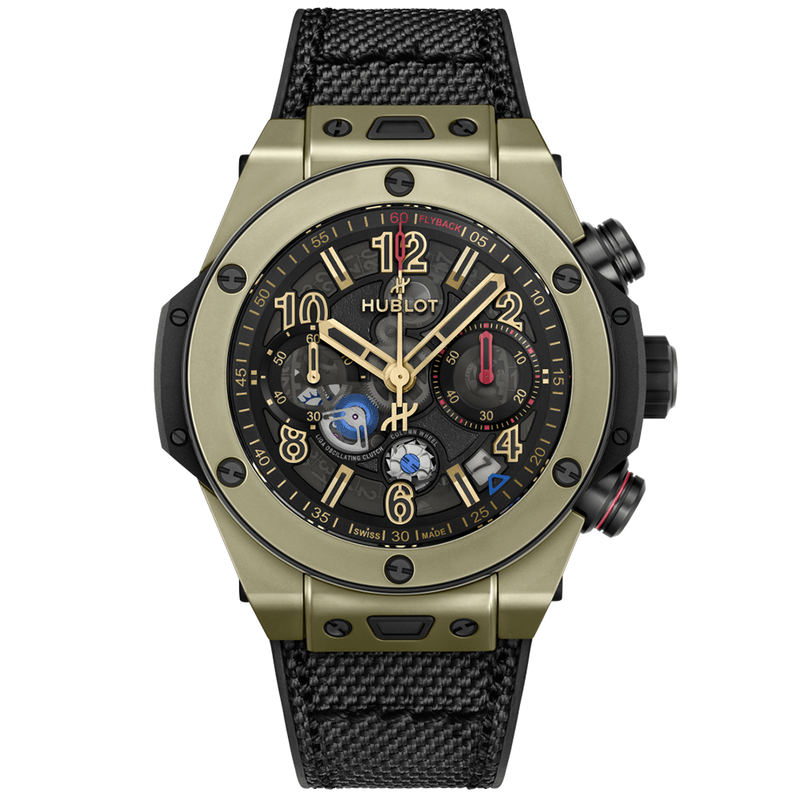 Hublot Big Bang Reloaded 44mm Magic Gold Skeleton Dial Strap Watch - Berry's Jewellers