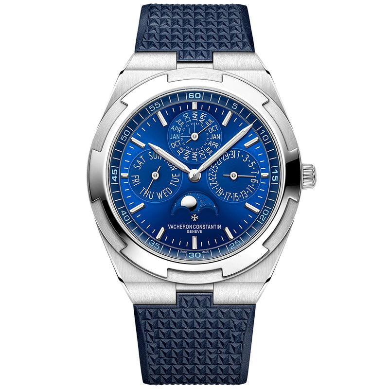 Vacheron Constantin Overseas Perpetual Calendar Ultra-Thin Blue Dial 18ct White Gold Watch - Berry's Jewellers