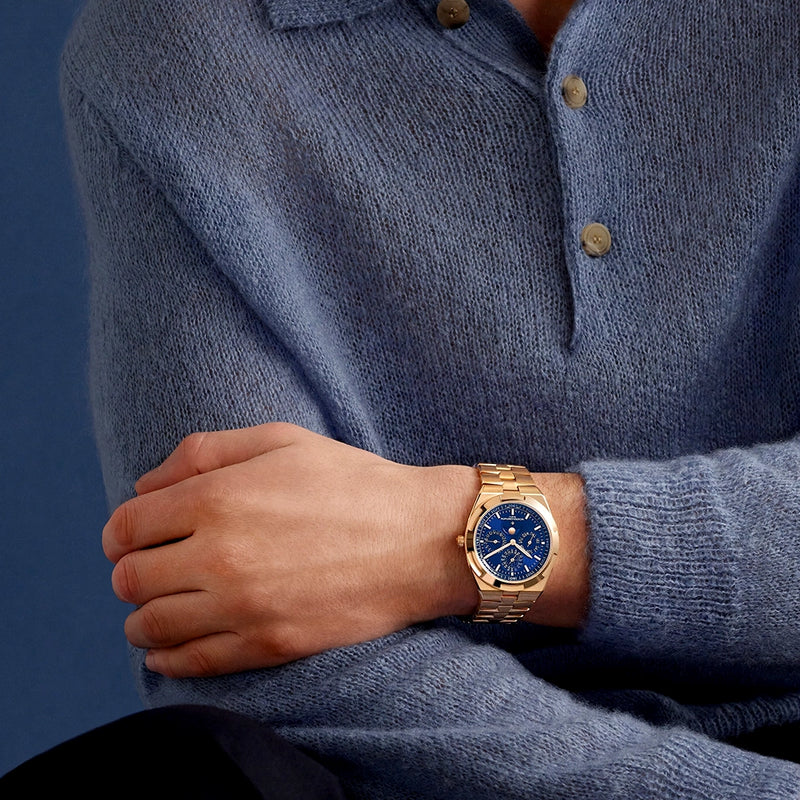 Vacheron Constantin Overseas Perpetual Calendar Ultra-Thin Blue Dial 18ct Pink Gold Watch - Berry's Jewellers