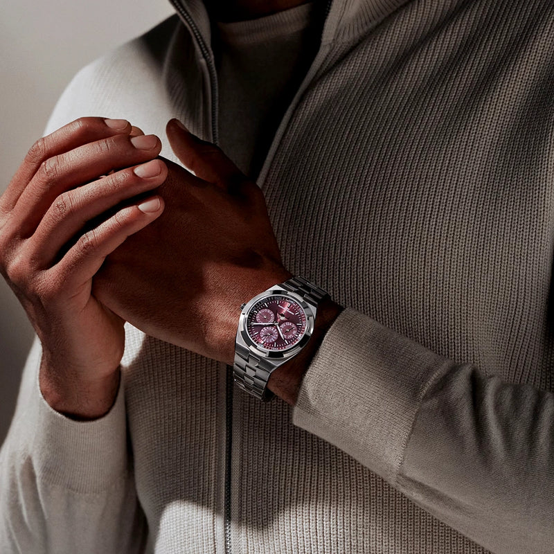 Vacheron Constantin Overseas Perpetual Calendar 41.5mm 18ct White Gold Burgundy Dial Watch - Berry's Jewellers