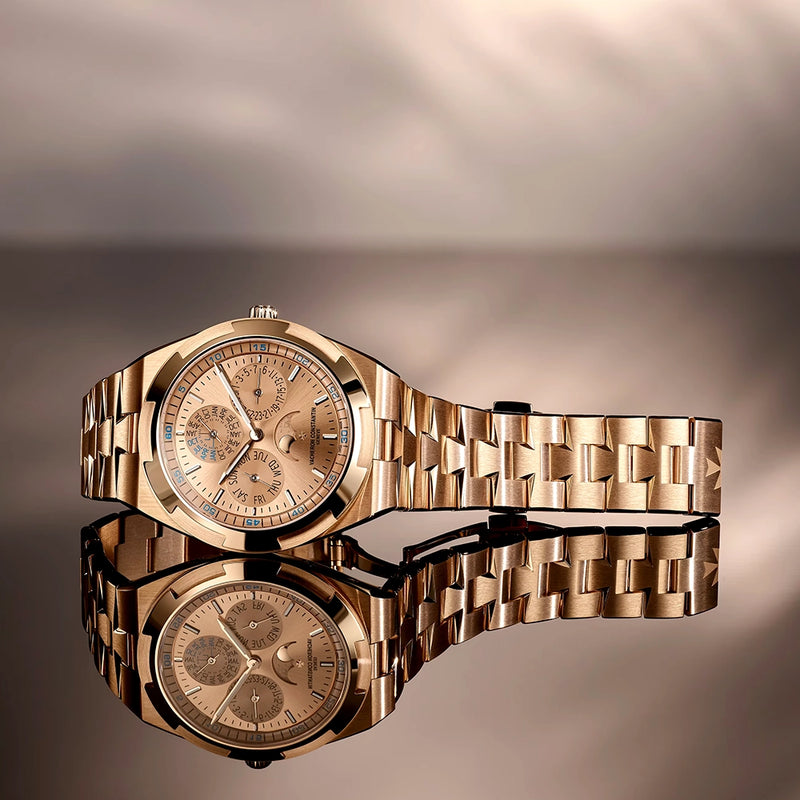 Vacheron Constantin Overseas Perpetual Calendar Ultra-Thin 41.5mm 18ct Pink Gold Watch - Berry's Jewellers