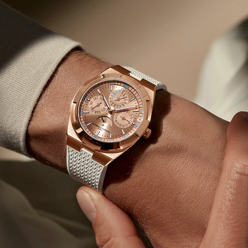 Vacheron Constantin Overseas Perpetual Calendar Ultra-Thin 41.5mm 18ct Pink Gold Watch - Berry's Jewellers