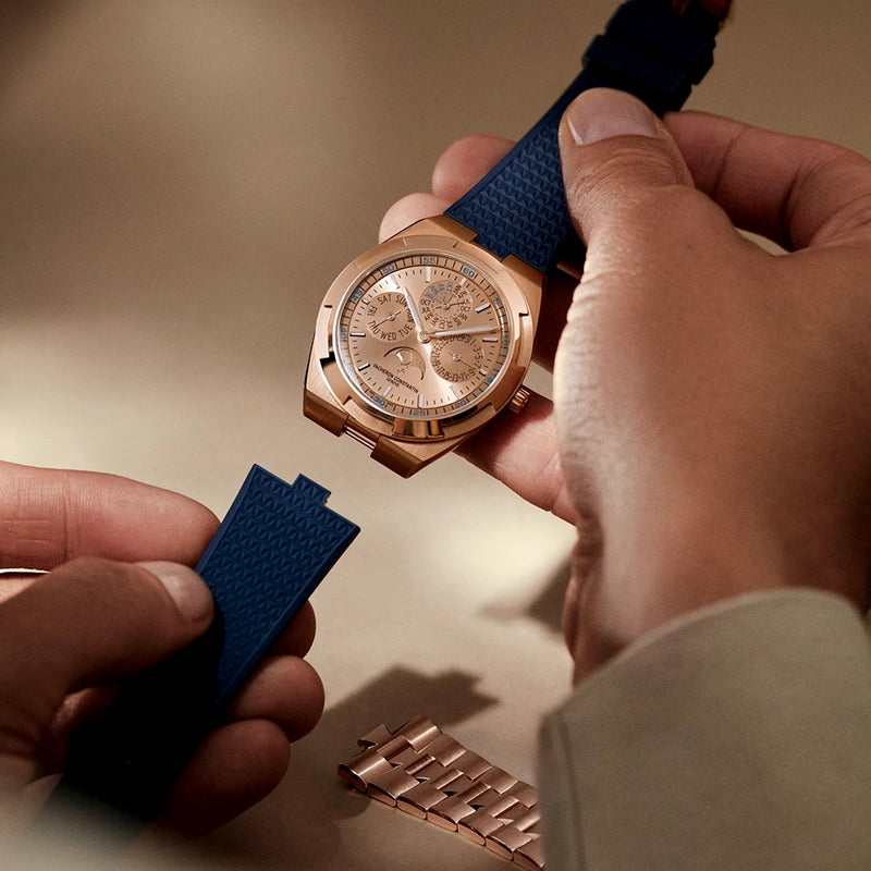 Vacheron Constantin Overseas Perpetual Calendar Ultra-Thin 41.5mm 18ct Pink Gold Watch - Berry's Jewellers