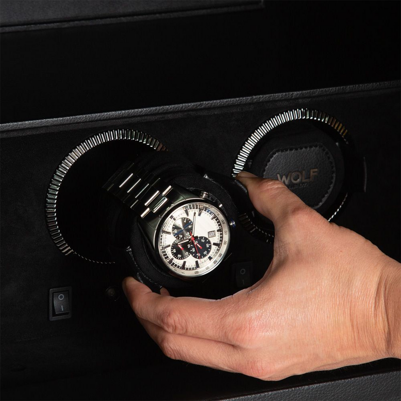 The Den Black 4 Piece Watch Winder Safe