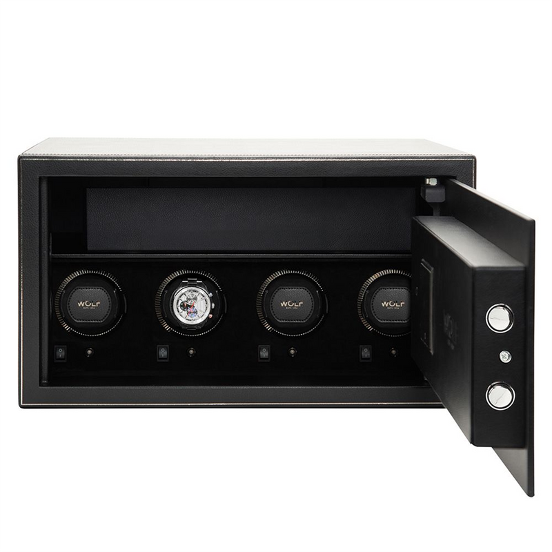 The Den Black 4 Piece Watch Winder Safe