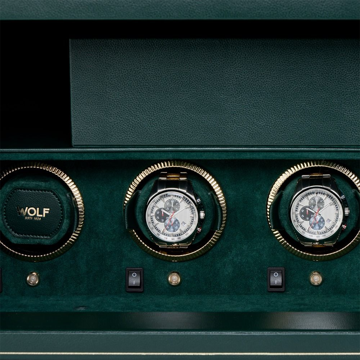 The Den Green 4 Piece Watch Winder Safe