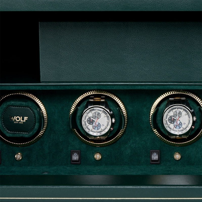 The Den Green 4 Piece Watch Winder Safe