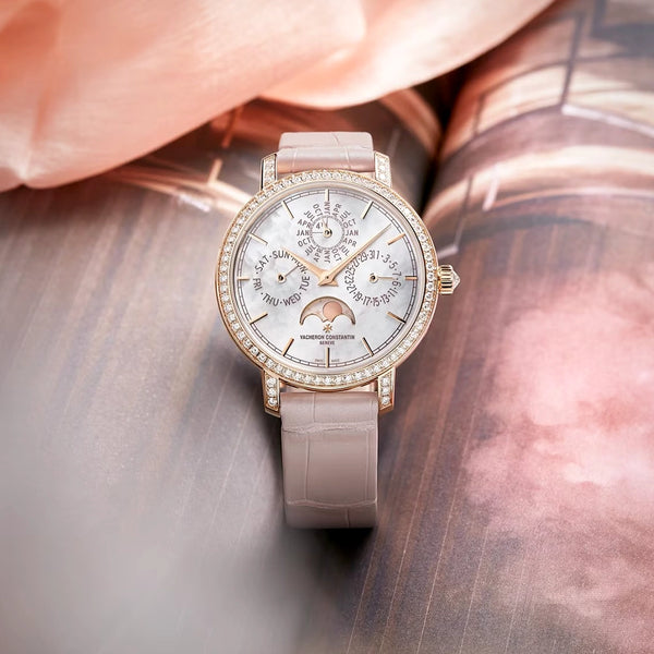 Vacheron Constantin Traditionnelle Perpetual Calendar Ultra-Thin 18ct Pink Gold Ladies Watch - Berry's Jewellers