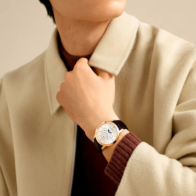 Vacheron Constantin Patrimony Perpetual Calendar Ultra-Thin 41mm 18ct Pink Gold Watch - Berry's Jewellers