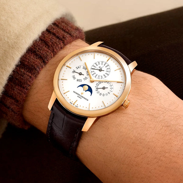 Vacheron Constantin Patrimony Perpetual Calendar Ultra-Thin 41mm 18ct Pink Gold Watch - Berry's Jewellers